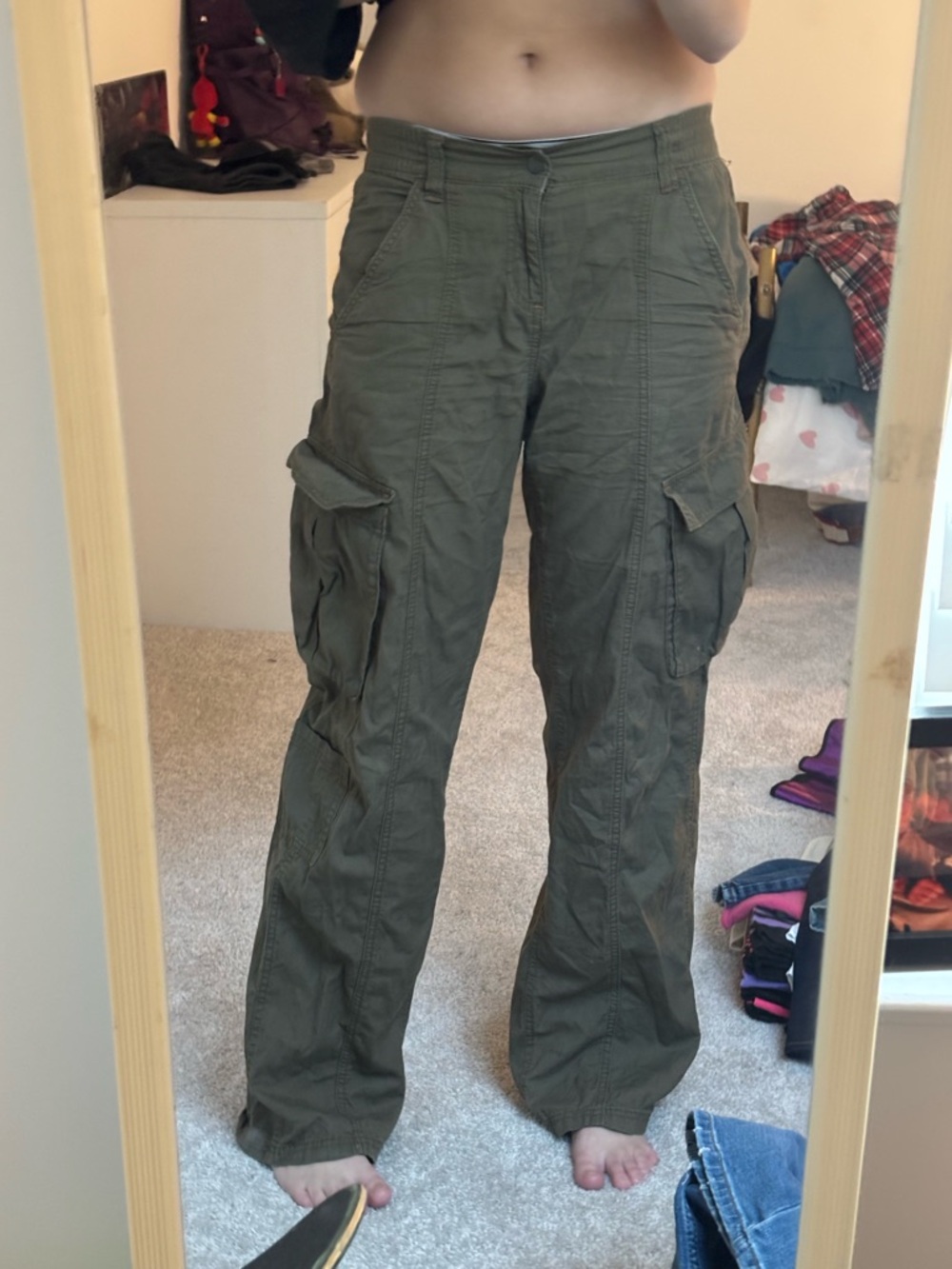 H&M Olive Utility Cargo Pants - Men's